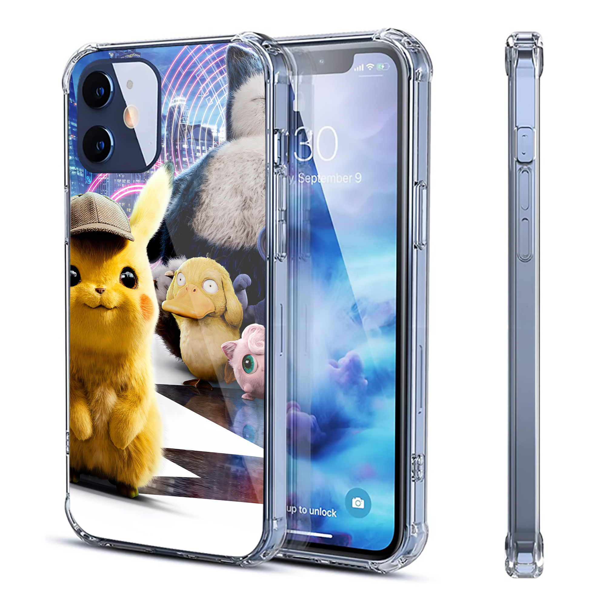 （画像用） ポケットモンスター Pokémon 【iPhone 12シリーズ対応】透明スマホケース（クリアソフトケース）